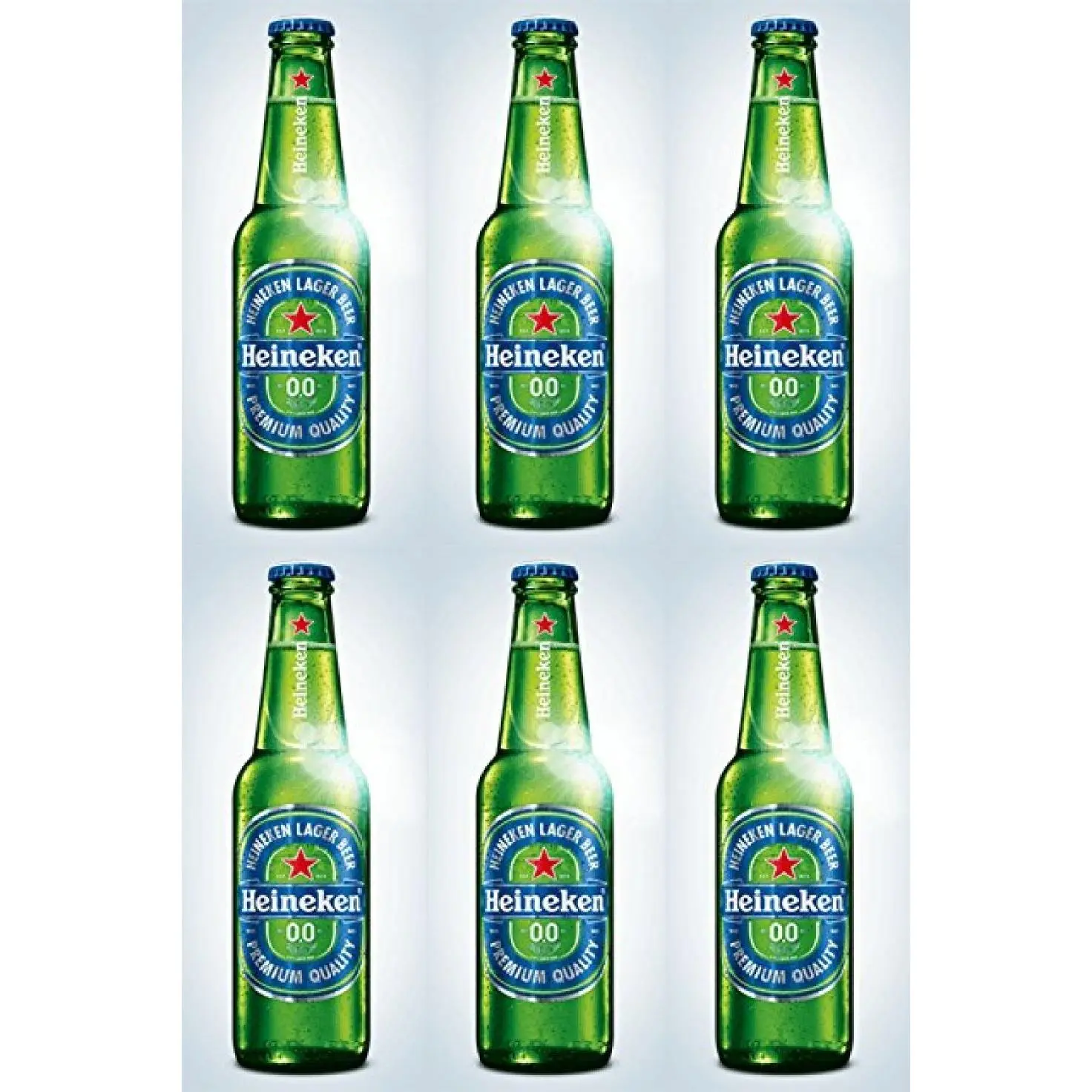 Zero Non Alcohol Premium Lager Beer Taste Beverage 33cl (11oz) Pack of 6