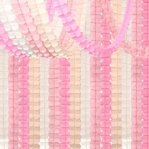 Pink-White Peach Party Decorations Streamers Garland - 157Ft Four-Leaf Clover Hanging Banner, Wedding Girl Birthday Baby Bridal Shower Engagement Bachelorette Decor