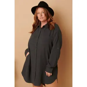 Gauze Shirt Dress