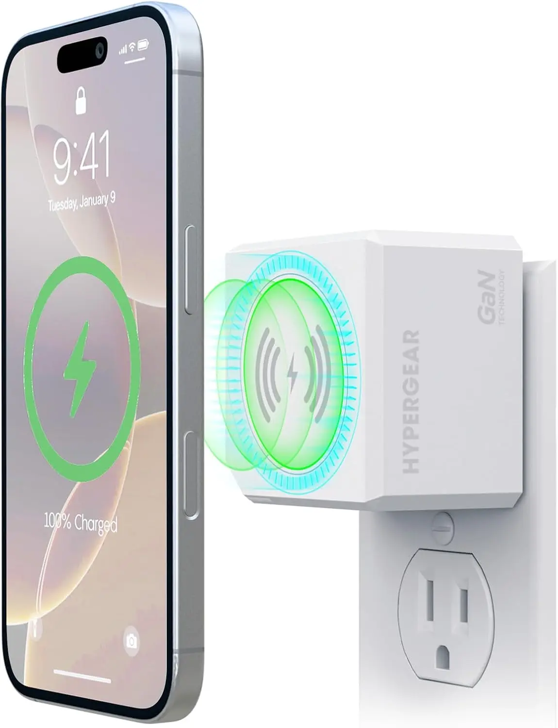 MaxCharge 3-in-1 Magnetic Wireless Charger | Dual USB-C PD Output | White
