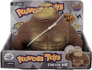 PLUVOGE Funny Monkey Toy Squeeze Gorilla Toy for Kids and Adults Fidget Toy Stress Relief and Sensory Toy Stress Balls (Big), Brown practical joke toy Squishy Toy