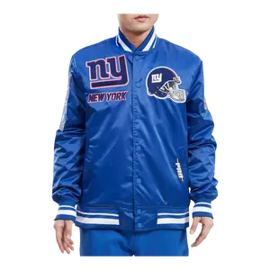 Pro Standard NFL New York Giants Mash Up Logo Satin Men Jacket Dodger Blue