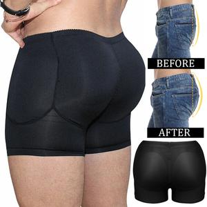CATTIBOR Men Padded Boxer Shorts Butt Padded Underwear Hips Enhancer Shaper Booty Lifter Panties With Removable Pads,Men Underwear For All Seasons