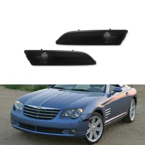 2pcs Smoked Front Bumper Side Marker Reflector lamps Light For 2004 2005 2006 2007 2008 Chrysler Crossfire,Replace OEM A1938200721 / A 193 820 07 21