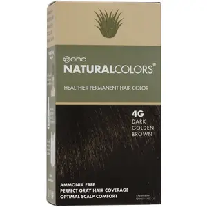 4G Dark Golden Brown Heat Activated Hair Dye With Organic Ingredients 120 mL / 4 fl. oz.