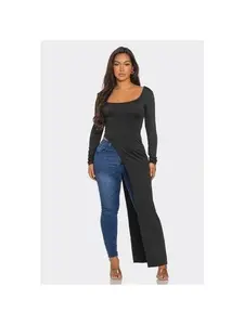 Lady Danger Aysmmetrical Long Sleeve Top