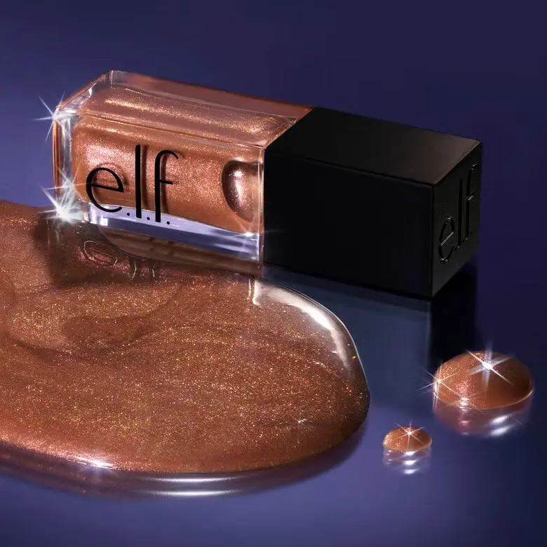 E.L.F. Lip Reviver Lip Oil Glimmer in Super-Neutral- a rosy beige + Multicolor pearl Gloss Lipgloss