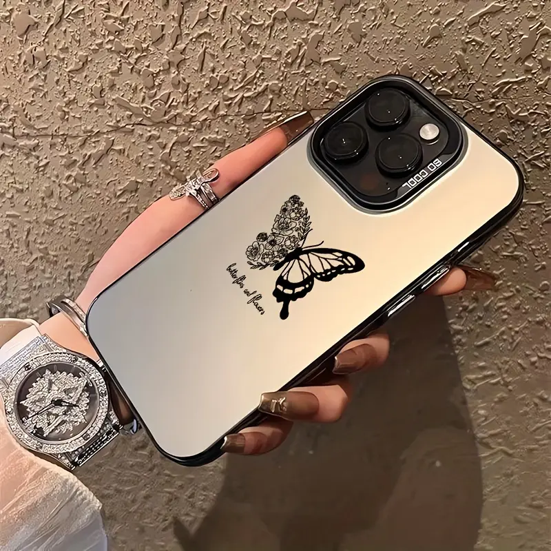 Phone case: Simple Flower Butterfly Phone Case for iPhone 11/11 Pro/11 Pro Max, iPhone 12/12 Pro/12 Pro Max, iPhone 13/13 Pro/13 Pro Max, iPhone 14/14 Plus/14 Pro/14 Pro Max, iPhone 15/15 Plus/15 Pro/15 Pro Max, iPhone 7/8 Plus, iPhone XS/XR/XS Max