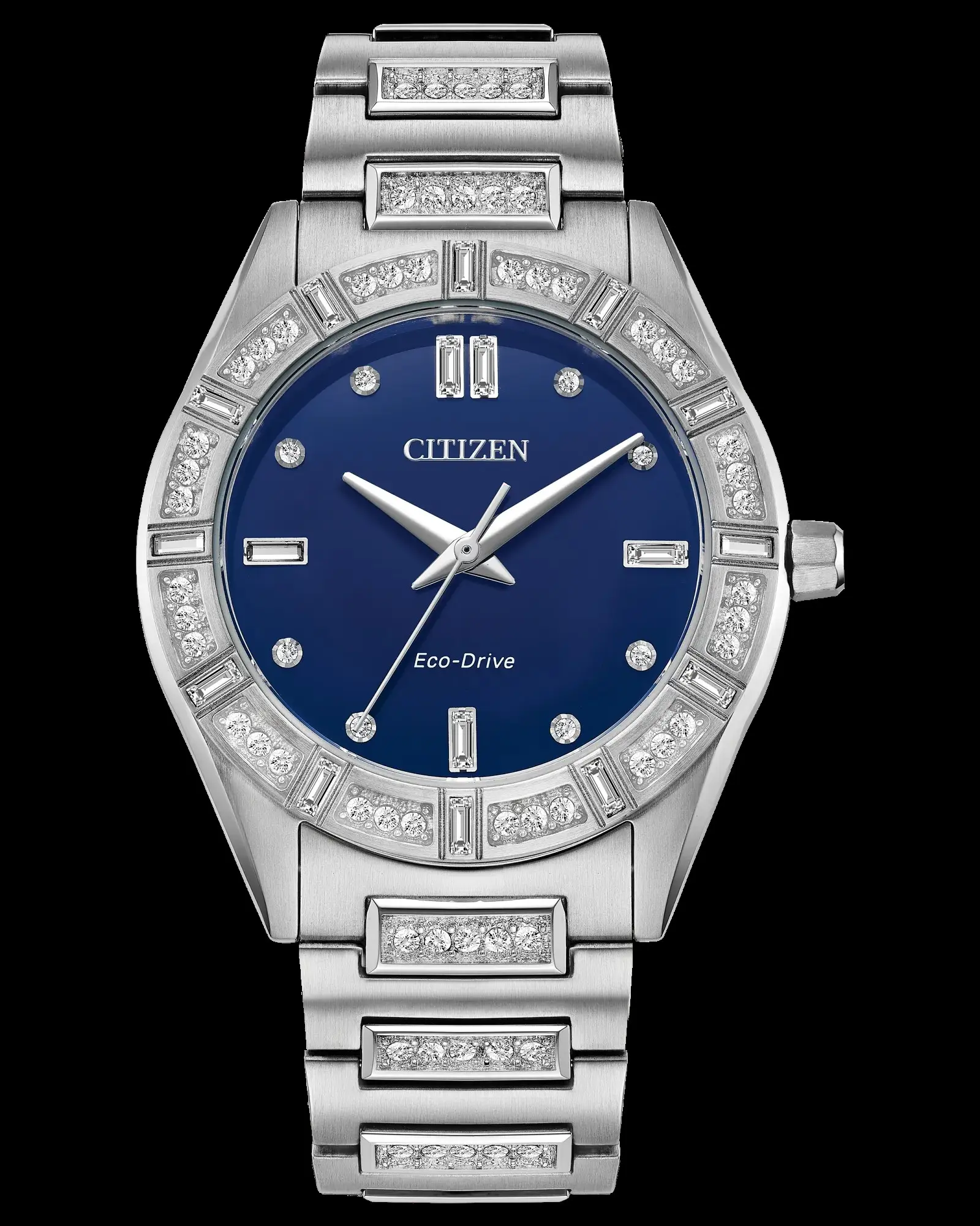 Citizen Silhouette Crystal Watch - Eco-Drive Blue Dial 