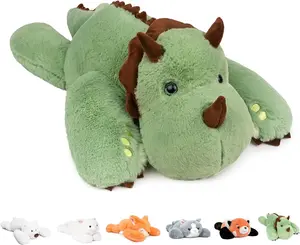 Niuniu Daddy Dinosaur Weighted Stuffed Animals 3.5lbs Dino Plush Toy for Kids Plushies toy Gift for Christmas Cute soft Throw Pillow anxiety relief