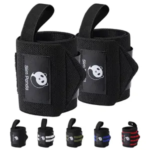 Slim Panda Wrist Wraps Heavy Duty Thumb Loop Straps for Powerlifting Strength Training Wrist Support Strap for Sports Fitness Workout Typing Heavylifting Unisex gym