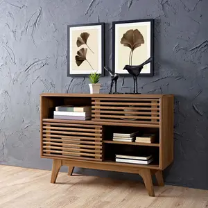Modway Render Display Stand in Walnut