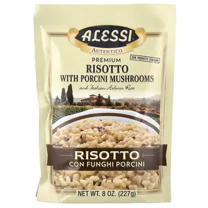 Alessi Premium Risotto with Porcini Mushrooms and Italian Arborio Rice, 8 oz (227 g)