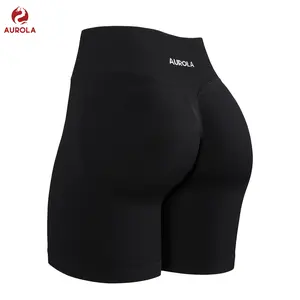 AUROLA Influence Collection Workout Shorts for Women,No Roll Up Squat Proof New Scrunch Seamless Compression Gym Short 6.5"