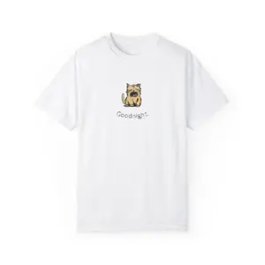 Men's cute cat, goodnight message, cozy and relaxed fashion Graphic T-Shirt - Short Sleeve Crew Neck Regular Fit Casual Wear | Soft & Breathable Fabric, Durable Print, Everyday Comfort, Machine Washable, minimalist, cute, cartoon-style illustration a