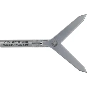 Round Bar Center Finder - 4.1/8" Length, 3/8" Shank, Bright Finish with Lineup Pointer
