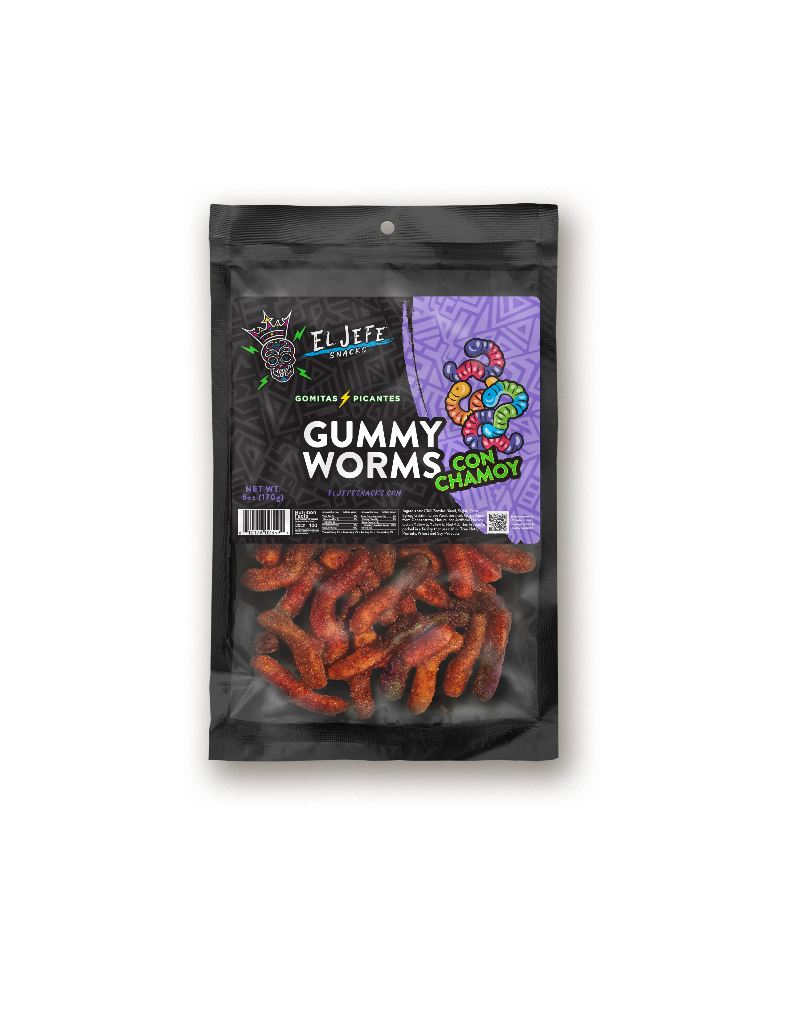 Gummy Worms Con Chamoy