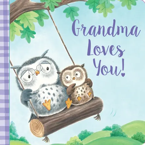 "Love-Themed 'Grandma Loves You' Board Books - 7x7in English Early Learning Children's Books, Engaging Rhyming Stories for Grandma & Kids to Bond Through Reading"
