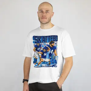 Cam Skattebo Graphic Tee, Menswear Crew Neck Football Streetwear T-Shirt, Unisex Casual Regular Fit Cotton Tops, Good Vintage Hip-Hop Bold Retro Apparel, Men Round Neck Y2K Sports Tees