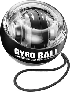 Wrist Trainer Ball Auto-Start Gyroscopic Forearm Exerciser - Strengthen Arms, Fingers, Bones & Muscles with Gyro Ball for Arm Exercises