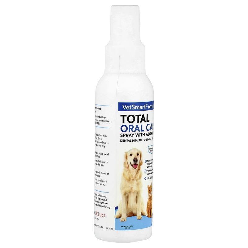 VetSmart Formulas Total Oral Care Spray with Aloe Vera, Dogs and Cats, 4 fl oz (118 ml)