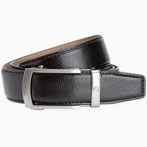 Camden Black Lizard Skin Belt 1 3/8" Strap [35mm]