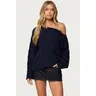 Nellie Off Shoulder Cable Knit Sweater