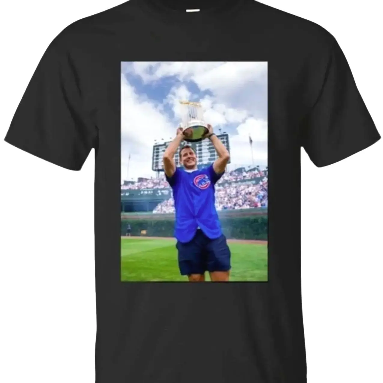 Anthony Rizzo Cubs Lifting The World Series Trophy Shirt, Unisex Men & Women, Trendy Streatwear Gift