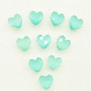 Heart-Shaped Zirconia Sparkly Rhinestones Pack of 20, DIY Sew-On Gems for Clothing Accessories Shoes Bags Hair Decorations