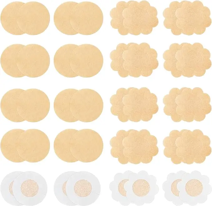 40 Pieces nipple covers disposable nipple Pasties nipple Petals, Solid Color/ Casual Invisible Comfy Breathable Nipple Sticker, Comfort Accessory Bra