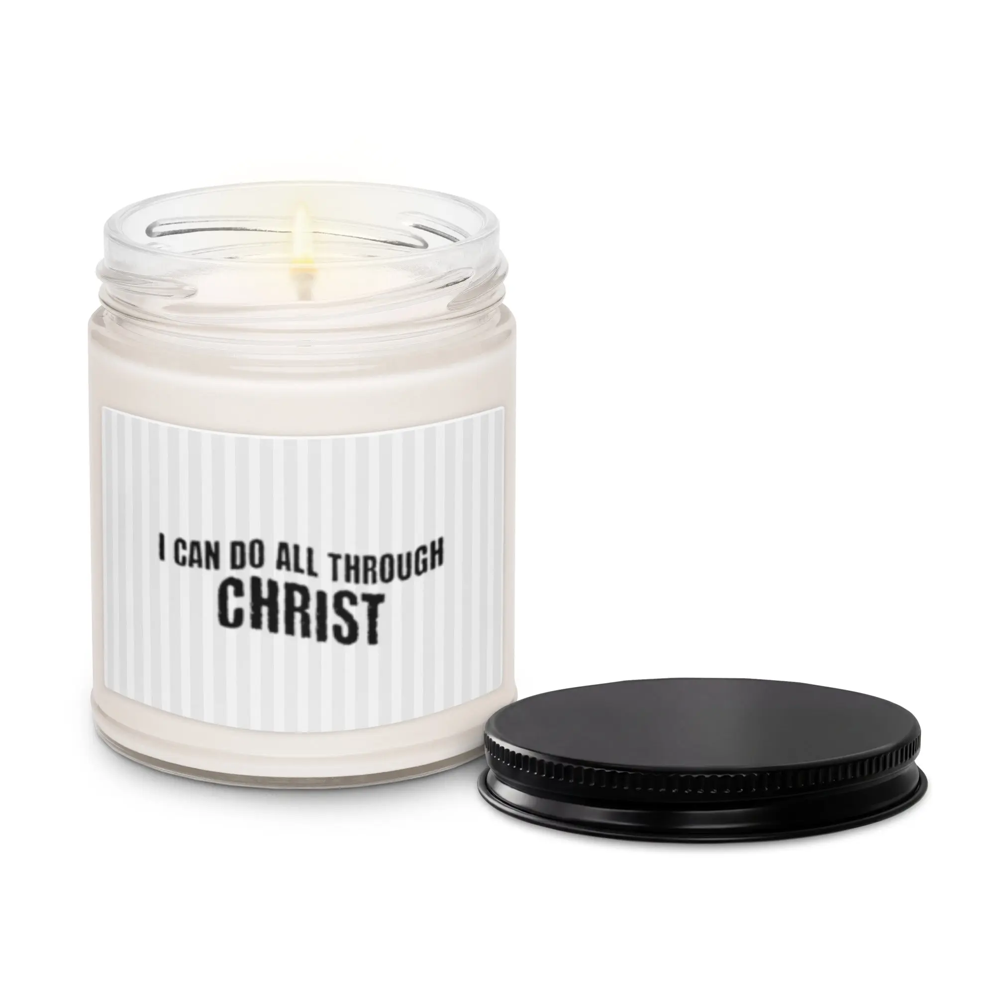I can all through christ Scented soy candle