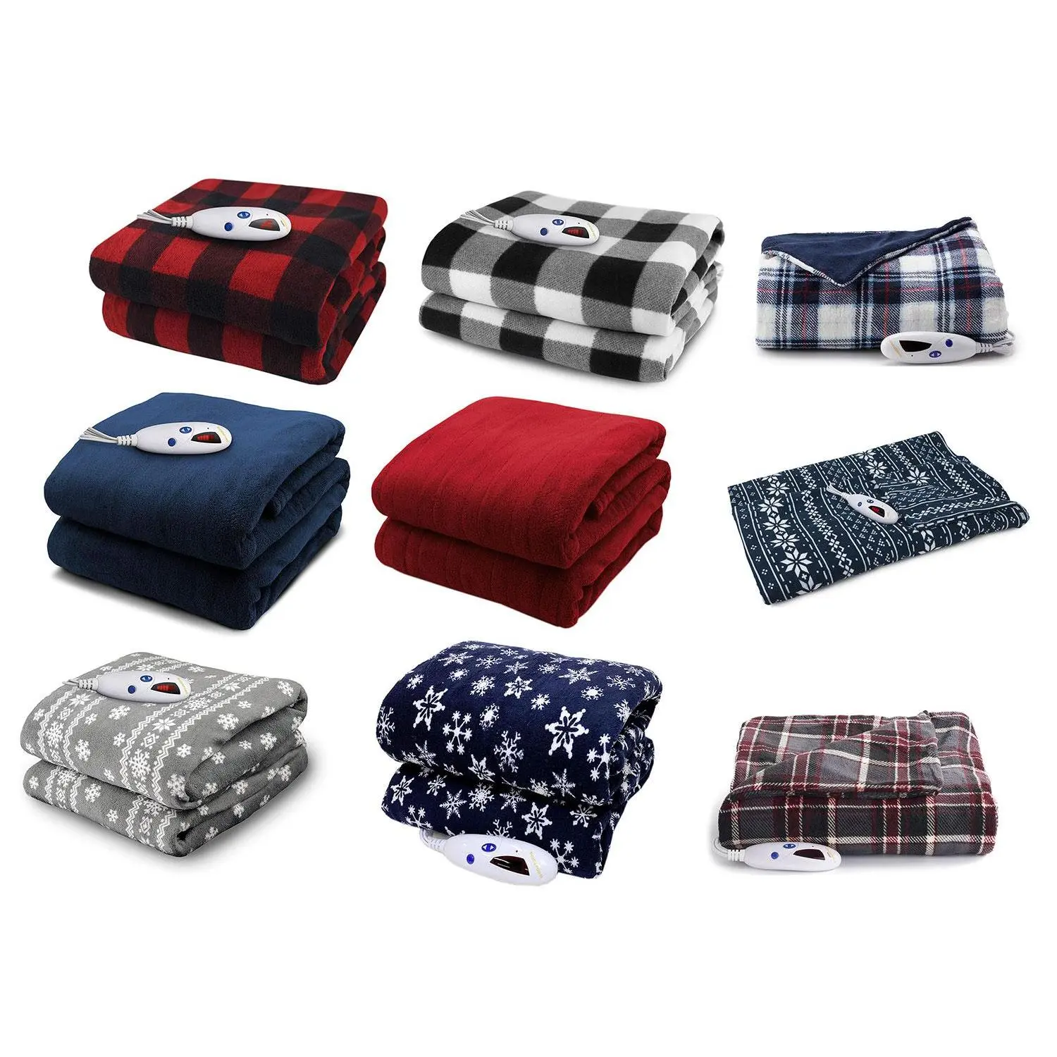 Biddeford Microplush Electric Heated Warming Throw Blanket Digital Washable Auto Shut Off 6 Heat Settings