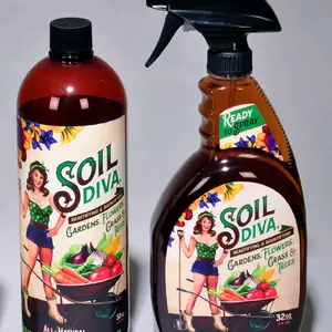 Soil Diva combo 32oz Ready-to-Spray and 32oz Concentrate Household Bottles