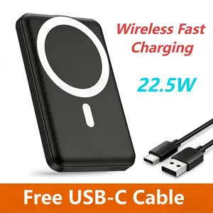 XBJ 5000/10000mAh magnetic portable charger, 22.5W fast charging power bank. Compact & ultra-portable battery pack charger portable, perfect for mall runs, hangouts, parties, picnics, fishing trips and camping trips—say goodbye to low-battery stress.