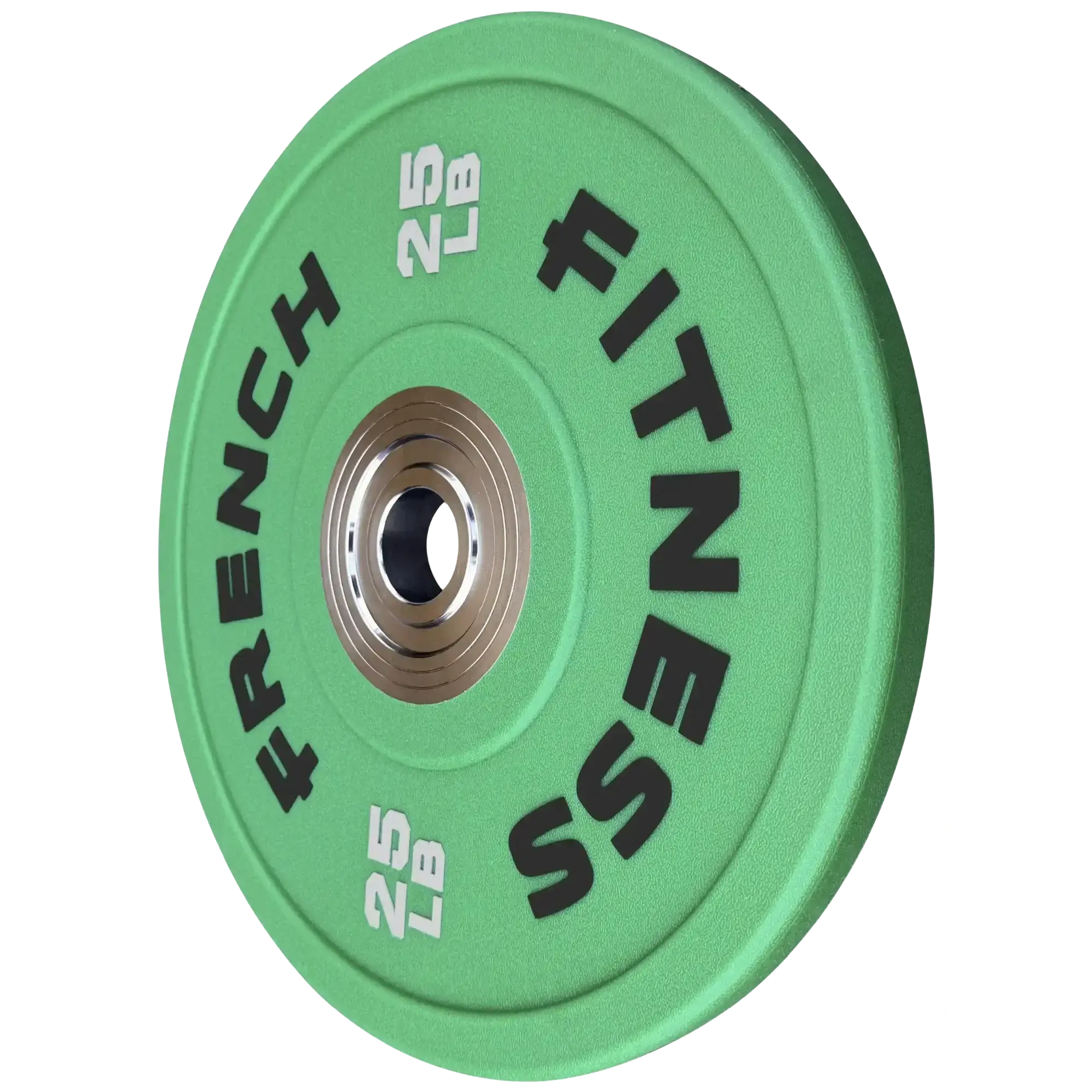 French Fitness Competition Urethane Bumper Plate 25 lb Colored (Green) (New)