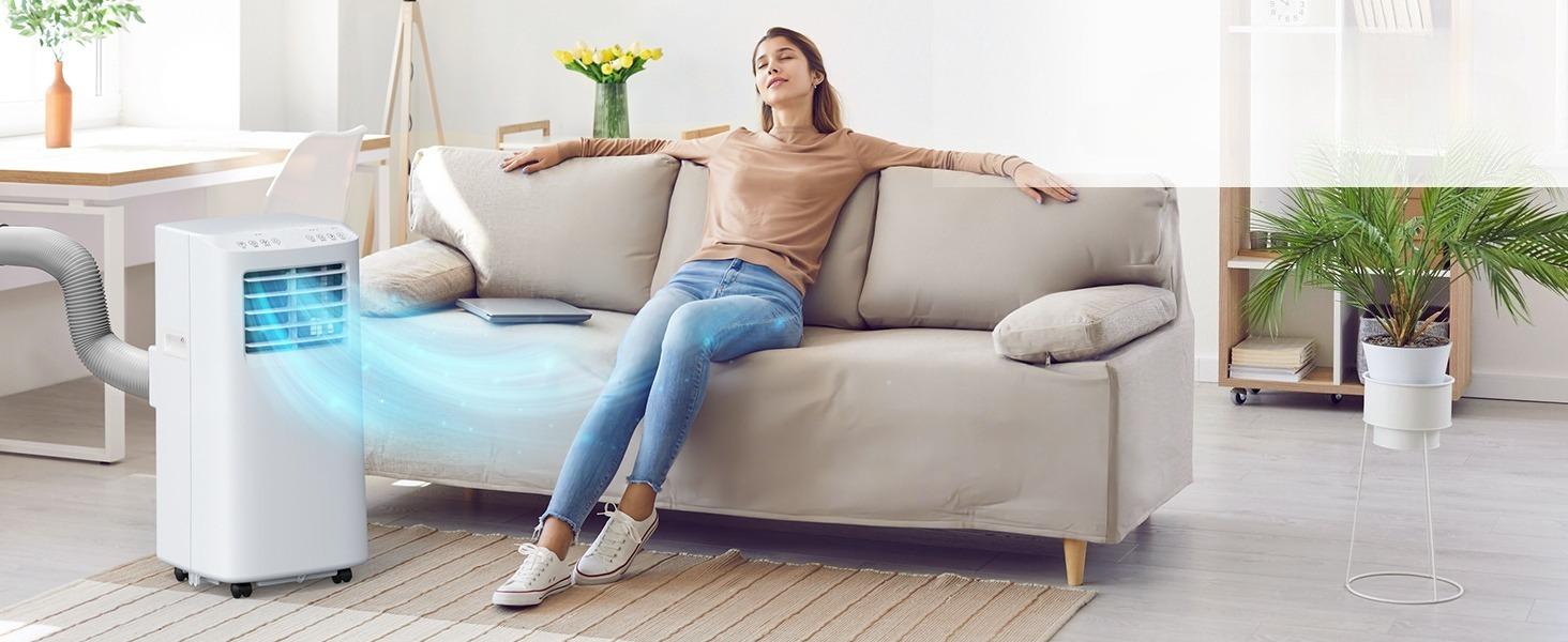 Ubesgoo WiFi Enabled Smart 8000/9000/10000 BTU Portable Air Conditioner with Remote & APP Control, 3-in-1 Cooler, Dehumidifier & Fan, Powerful Room Mobile AC Unit with Rolling Wheels & Easy Installation Kit Ubesgoo WiFi Enabled Smart 8000/9000/10000 BTU Portable Air Conditioner with Remote & APP Control, 3-in-1 Cooler, Dehumidifier & Fan, Powerful Room Mobile AC Unit with Rolling Wheels & Easy Installation Kit