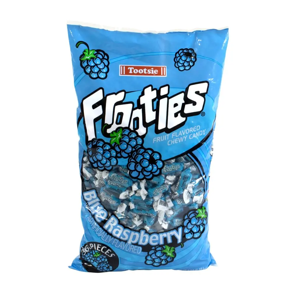 Blue Frooties Individually Wrapped Blue Raspberry Chewy Candy - 2 lb (38.8 oz) Bag