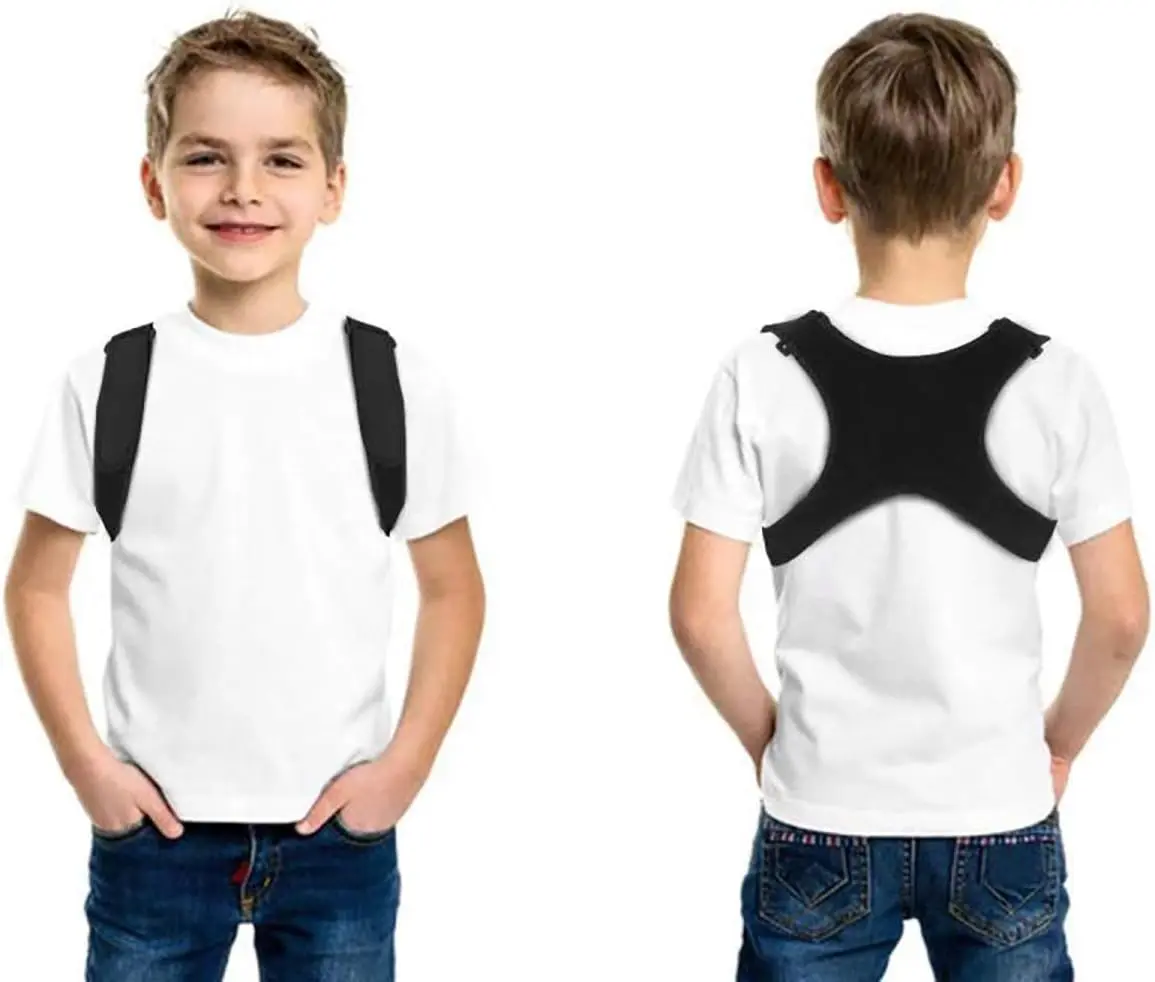 Ergonomic Adjustable Nylon Posture Brace for Adults - Skin-Friendly, Comfortable, Lightweight, Stretchable, Clavicle Support, Back Pain Relief, Thoracic Kyphosis Relief, Prop 65 Safe (Home Supplies), Upper Back
