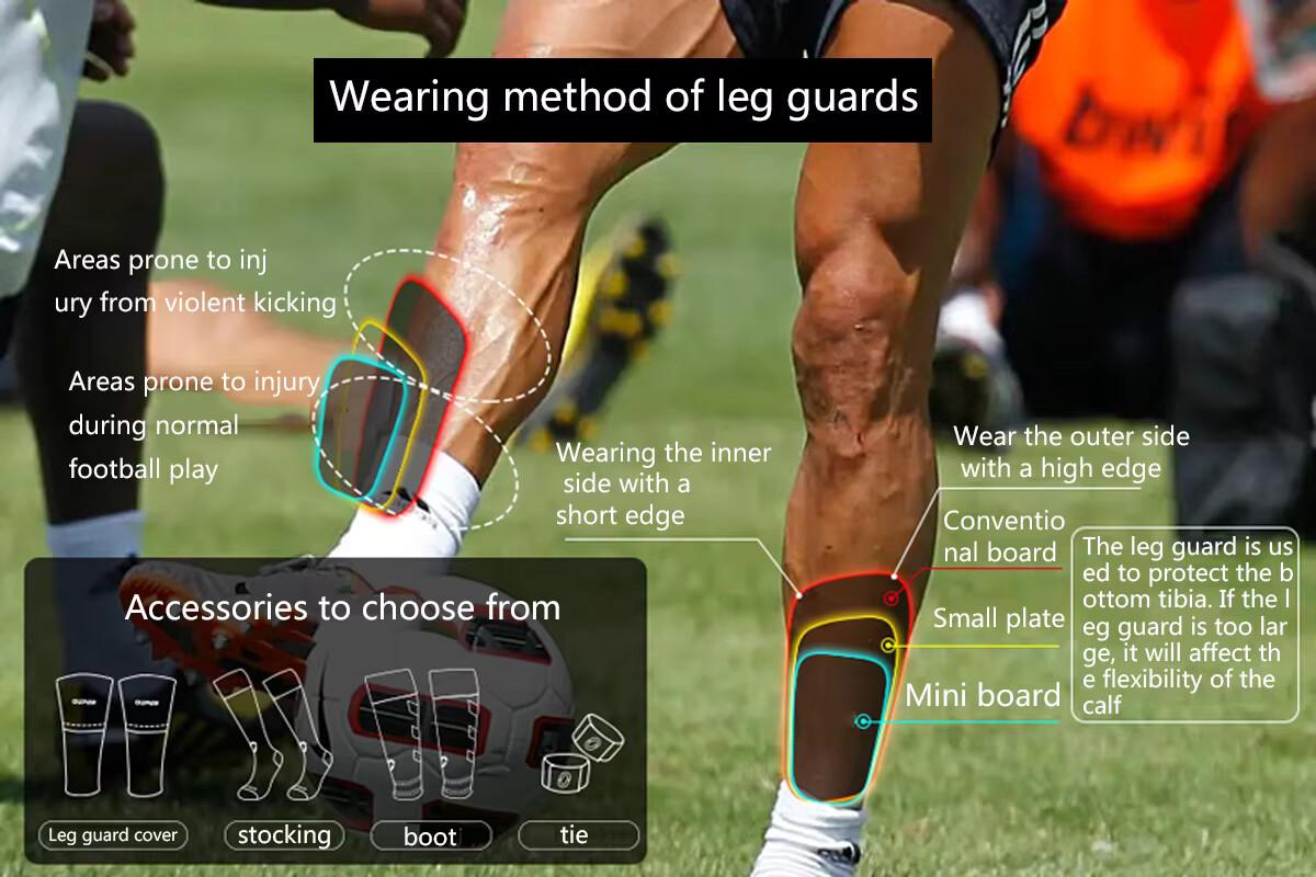 High-Quality Soccer Accessories: PU Mini Shin Guards. This set includes both shin guards and thermal protective gear, offering critical protection against injury.