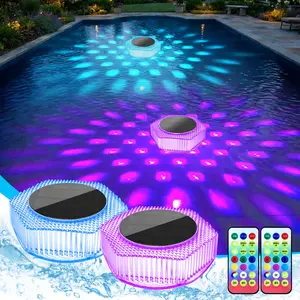4.5 inch Solar Powered Floating Pool Lights RGB Dynamic Lighting Effects