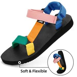 Summer Outfits Kids Hiking & Water Sandals Boys Girls EVA Footbed Comfortable Yoga Mat Insole with Arch Support Anti Slip Hook & Loop Design Ideal for Beach Travel & Athletic Activities #DealsForYouDays #summerwins [4th of july outfits]