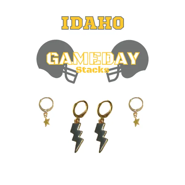 University of Idaho Classic Gameday Earring Stack for Vandals Game Day Outfit
