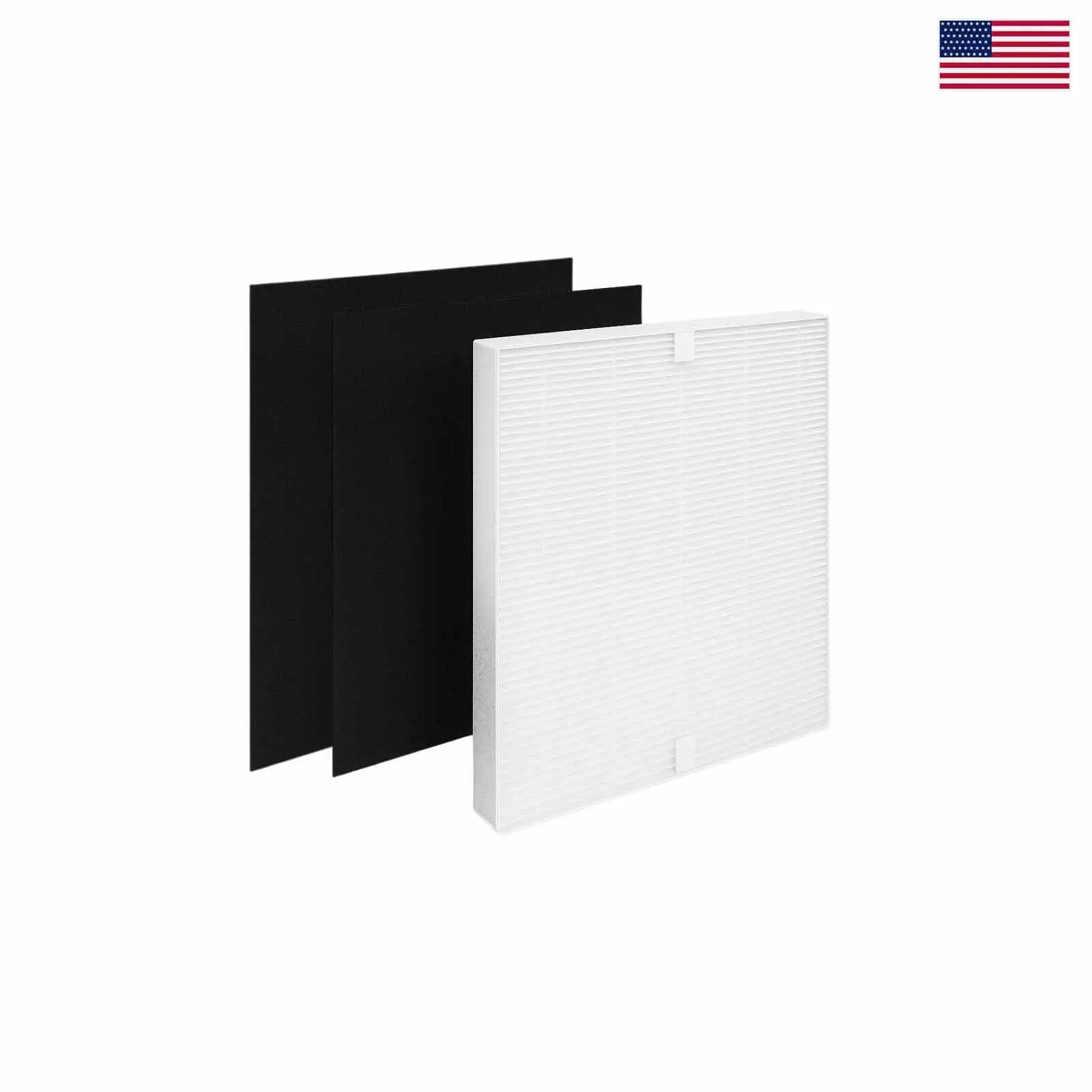 Coway Airmega Replacement Filter Set, H13 High‑Efficiency HEPA Filter with 2 Ready‑to‑Use Carbon Pre‑Filters, Perfect Match for AP‑1512HH 200M AP‑1518R AP‑1519P, Replaces OEM #3304899
