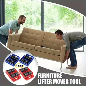 4-piece heavy-duty furniture moving pads, thickened floor protection pads, easily move refrigerators, sofas, and washing machines, suitable for home and office relocation, Furniture Lift Mover