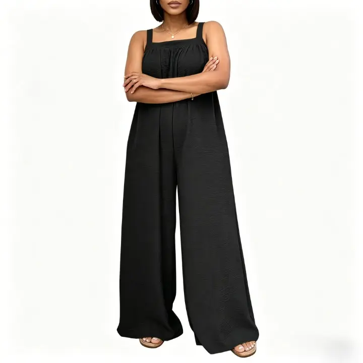 Elegant Plus Size Solid Polyester Midi Dress, Sleeveless A-Line Cut with Tie-Knot Waist for a Cool Casual Summer Look, Machine Washable
