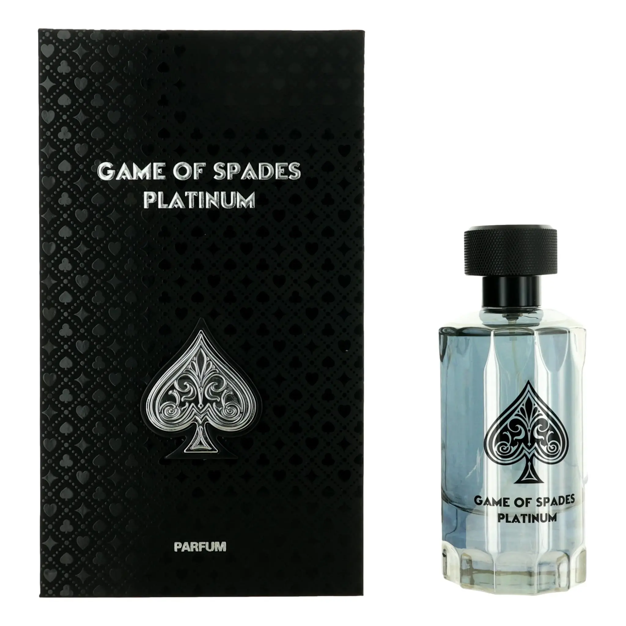 Game of Spades Platinum by Jo Milano, 3.4 oz Parfum Spray for Unisex, Fragrances, Lemon Zest, Modern Unisex Fragrance, Musk Unisex Fragrance