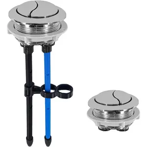 48mm Toilet Push Button,Toilet Button Dual Push,Flushing Toilet Button Toilet  Button Adjustable Toilet Water  Button Replacement with Thread Diameter