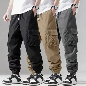 LIFE KEEPS MOVING Men’s drawstring jogger pants, 1 piece, slim fit, medium fabric thickness, suitable for all seasons, casual and athletic styles