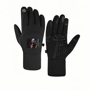 1 pair with Art The Clown Terrifier Brand Mans Wowinter gloves Winter Thermal Gloves Touch Screen Flexible Design Daily Use for Men Women Soft holiday gifts Cozy Thick Classic