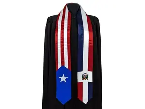 Mixed two flag graduation sash/stole Graduation Stole